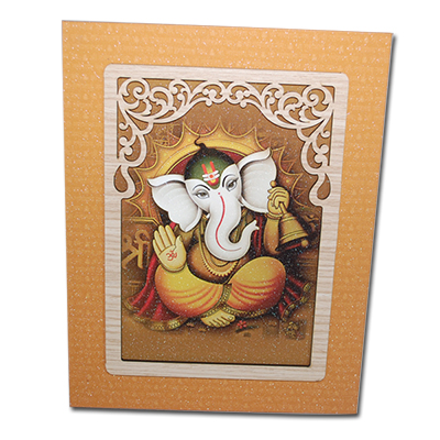 "Ganesh Wooden Photo Frame -6010-001 - Click here to View more details about this Product